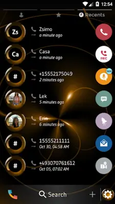 Theme Dialer Spheres Orange android App screenshot 2